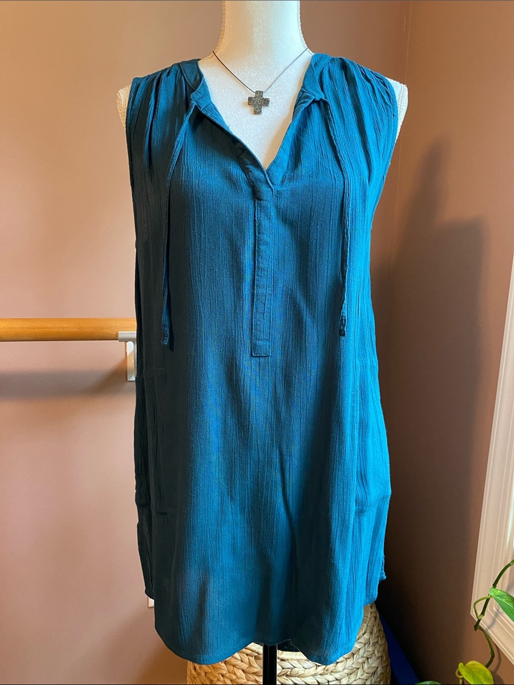 Prana teal tunic top M